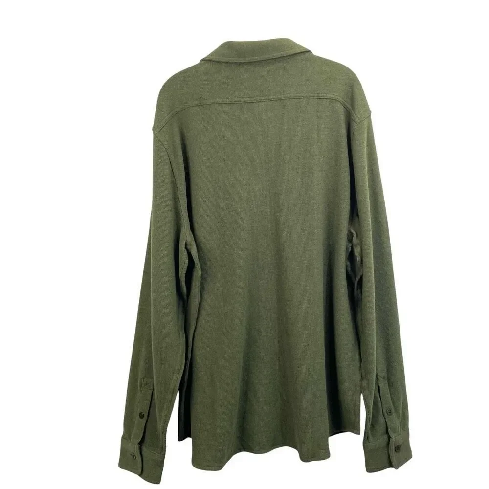 NEW J. Crew Long-sleeve‎ textured sweater-tee shirt Size XL Smokey Moss green